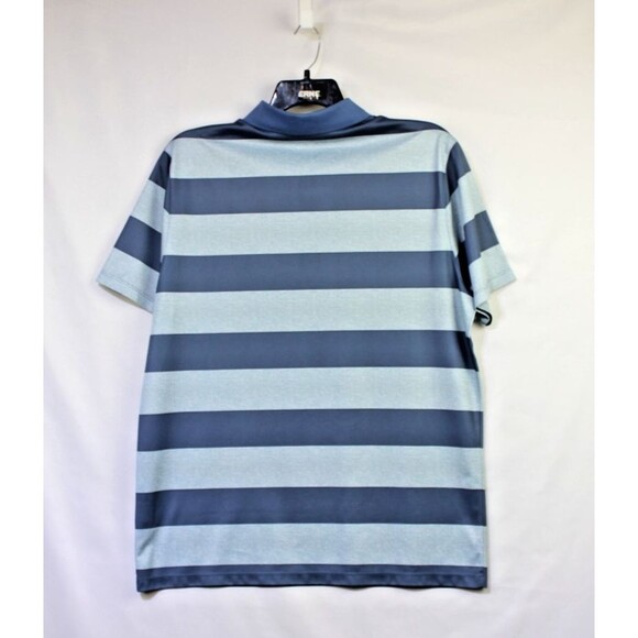 Nike Golf Shirt Mens Large Blue Rugby Stripe Dri FIT Standard Fit Polo Outdoors - Picture 5 of 6